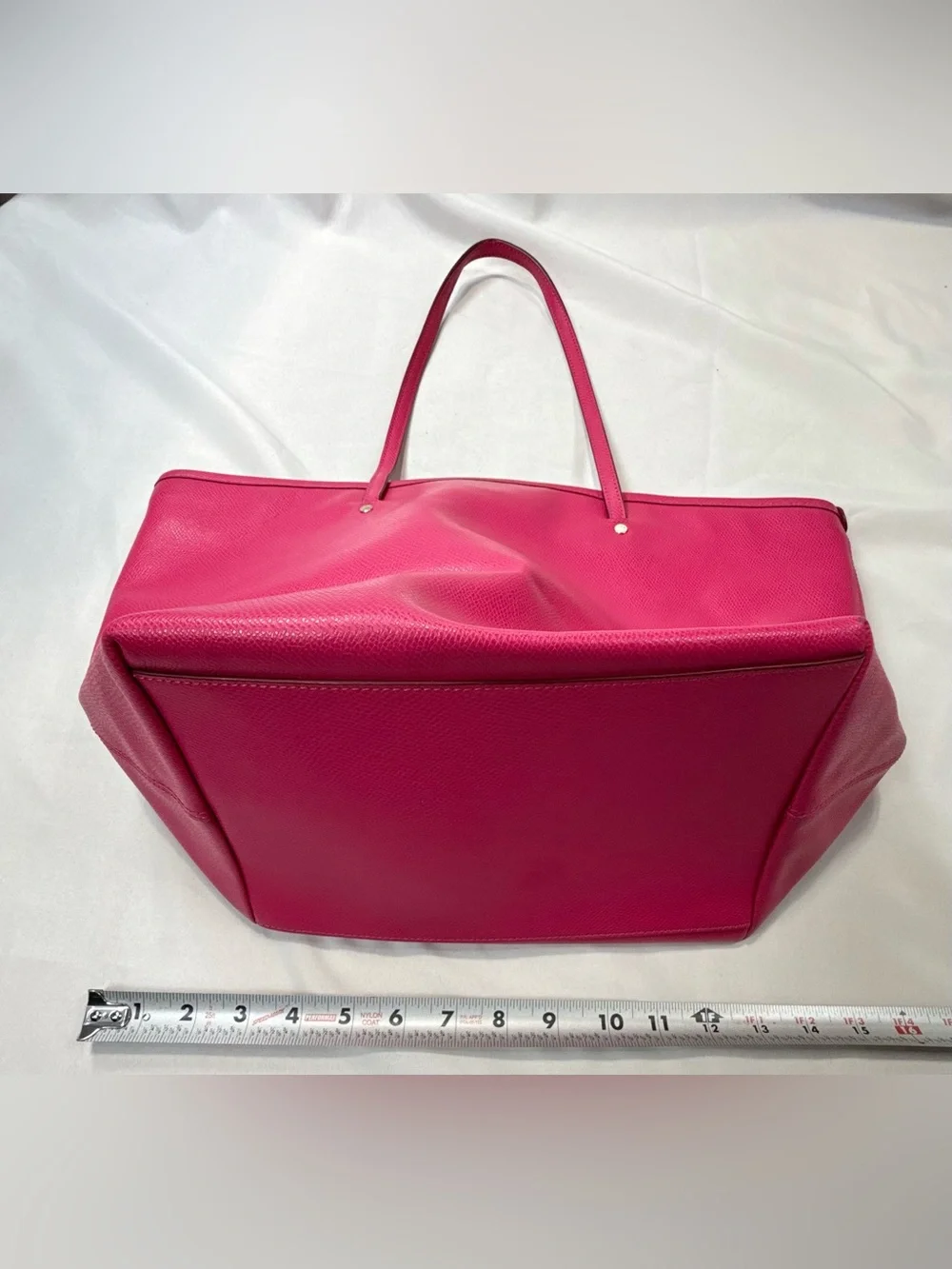 Coach Fuchsia Leather Tote with Gold Hardware
